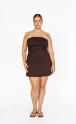 Sarie Mini Dress (Chocolate) - Image 6