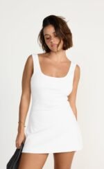 Jayden Mini Dress (White) - Image 2