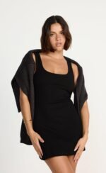 Jayden Mini Dress (Black) - Image 2