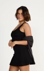 Jayden Mini Dress (Black) - Image 6