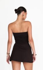 Sarie Mini Dress (Chocolate) - Image 4