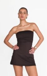 Sarie Mini Dress (Chocolate) - Image 7