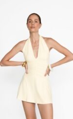 Araminta Mini Dress (Butter) - Image 6
