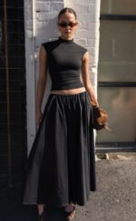 Herlow Maxi Skirt (Black) - Image 2