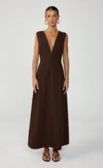 Aya Maxi Dress (Chocolate)
