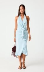 Dakari Midi Skirt (Pale Blue) - Image 4