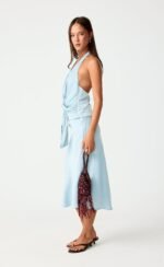 Dakari Midi Skirt (Pale Blue) - Image 7