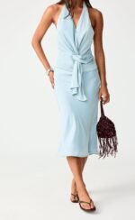 Dakari Midi Skirt (Pale Blue) - Image 5