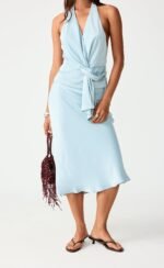 Dakari Midi Skirt (Pale Blue) - Image 2