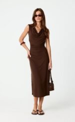 Brooke Midi Dress (Chocolate)