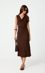 Brooke Midi Dress (Chocolate) - Image 3