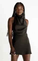 Clara Mini Dress (Black) - Image 5