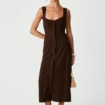 Conway Midi Dress (Chocolate)