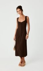 Conway Midi Dress (Chocolate) - Image 4