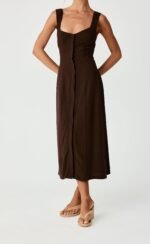 Conway Midi Dress (Chocolate) - Image 3
