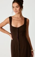 Conway Midi Dress (Chocolate) - Image 6