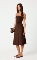 Darya Midi Dress (Chocolate) - Image 6