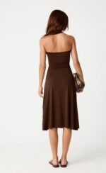 Darya Midi Dress (Chocolate) - Image 2