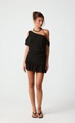 Harriette Mini Skirt (Black) - Image 4