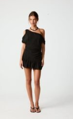 Harriette Mini Skirt (Black) - Image 6
