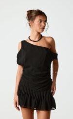 Harriette Mini Skirt (Black) - Image 5