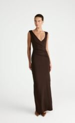 Cory Maxi Dress (Chocolate) - Image 5