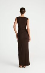 Cory Maxi Dress (Chocolate) - Image 2