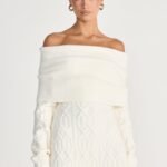 Pavati Long Sleeve Mini Dress (Off White)