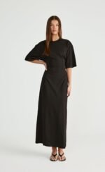 Echoes Maxi Dress (Black) - Image 5