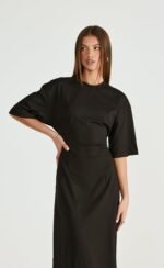 Echoes Maxi Dress (Black) - Image 7