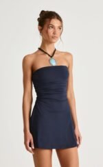 Sarie Mini Dress (Navy) - Image 6