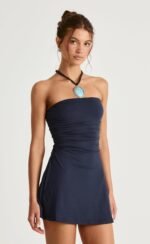 Sarie Mini Dress (Navy) - Image 4
