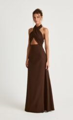 Sara Maxi Dress (Chocolate)