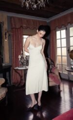 Poppy Midi Dress (Oat) - Image 8