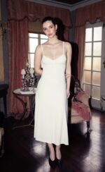 Poppy Midi Dress (Oat) - Image 10