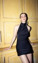 Clara Mini Dress (Black) - Image 3