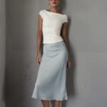 Dakari Midi Skirt (Pale Blue)