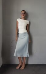 Dakari Midi Skirt (Pale Blue)
