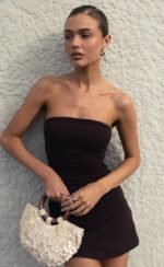 Sarie Mini Dress (Chocolate)