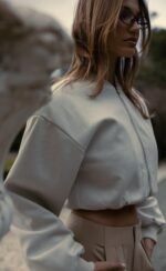 Ellina Bomber Jacket (Oat Texture) - Image 5