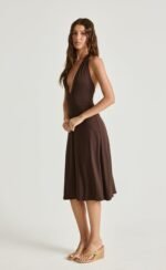 Sable Midi Dress (Chocolate) - Image 5