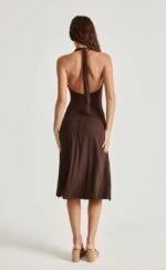 Sable Midi Dress (Chocolate) - Image 2