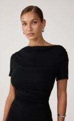 Lane Mini Dress (Black) - Image 5