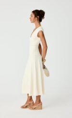 Mila Midi Dress (Cream) - Image 3