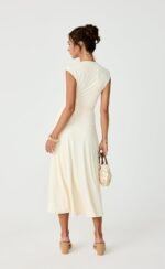 Mila Midi Dress (Cream) - Image 6