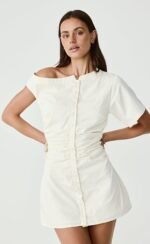 Justin Mini Dress (Cream) - Image 7