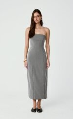 Hudson Midi Dress (Grey) - Image 5