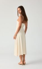Poppy Midi Dress (Oat) - Image 2
