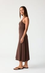 Poppy Midi Dress (Chocolate) - Image 6