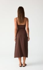 Poppy Midi Dress (Chocolate) - Image 4